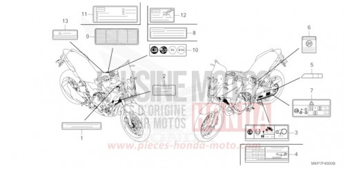 CAUTION LABEL CB500XAN de 2023